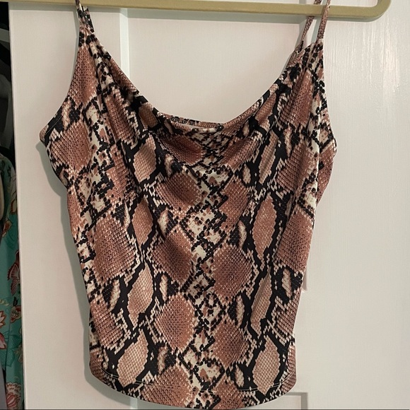 Urban Outfitter Snakeskin Cowl Neck Tank - Picture 3 of 3